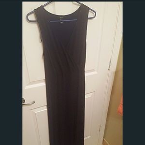 Long black infinity dress with slit